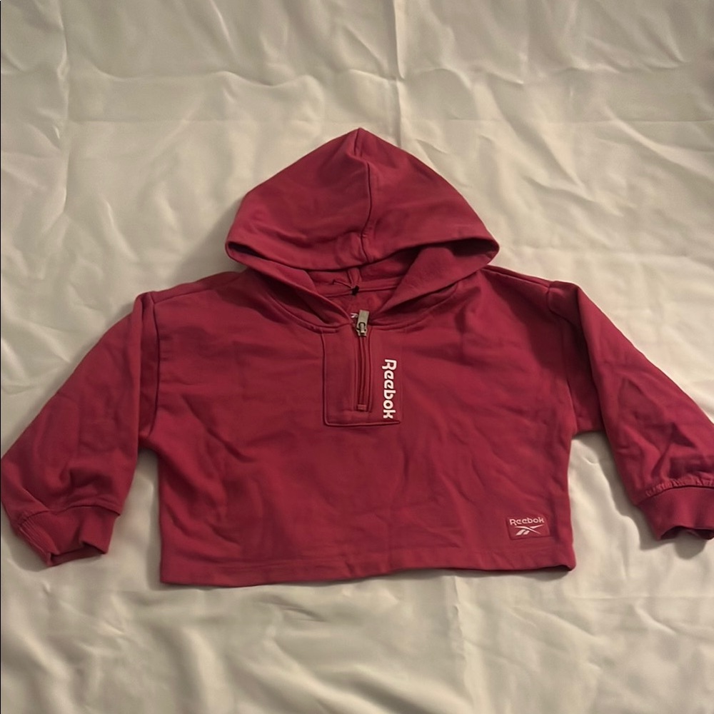 Reebok Kids pink Hoodie size 2t GUC crop style